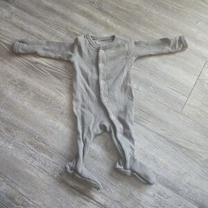 Premie L'ovedbaby Soft Gray Footed One Piece